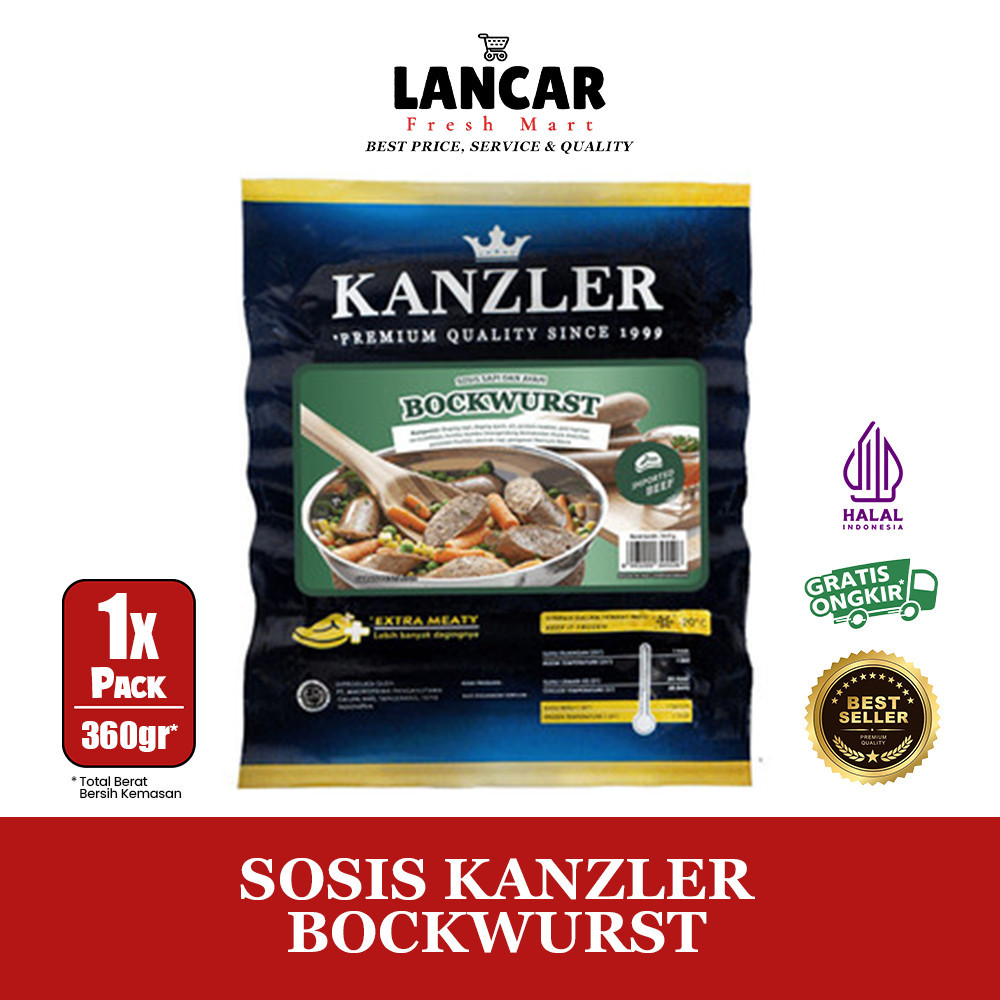 

KANZLER BOCKWURST 360GR / SOSIS SAPI DAN AYAM 360GR