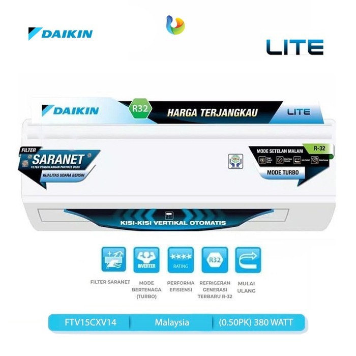 AC Daikin Standard Malaysia 2 PK Type FTV50CXV14 Daikin AC