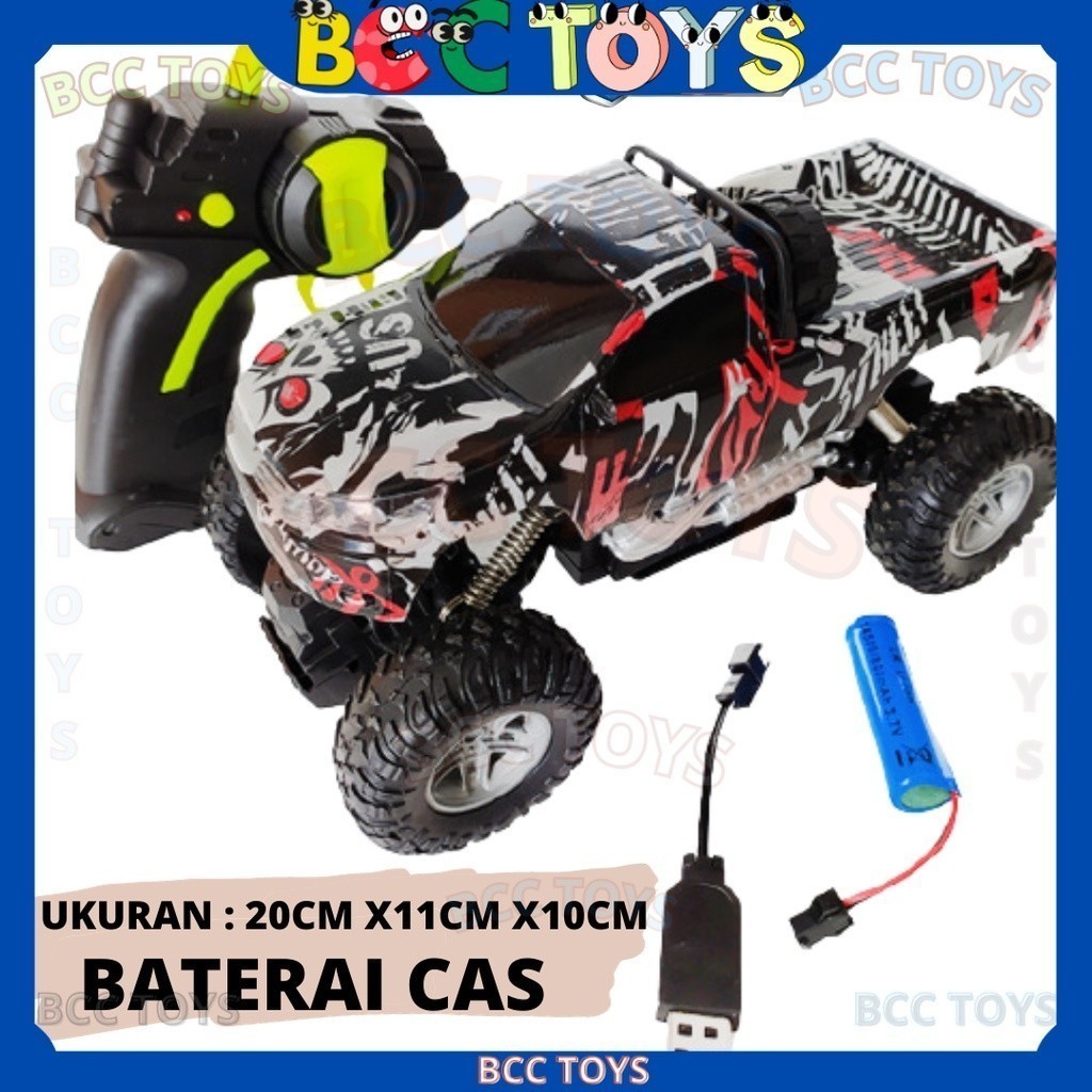 RC CAR Jeep Pickup Rock Crawler 4 Mobil Remote Control Offroad JIP Pick Up Baterai charger Terbaru