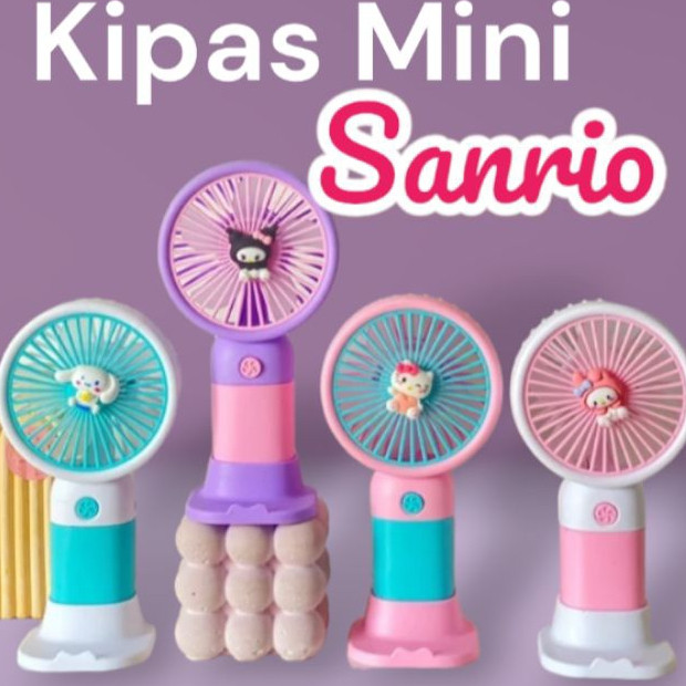 Kipas Angin SANRIO Portable Mini Fan Karakter Kuromi Sanrio Tangan /Kipas Genggam Karakter Sanrio Ki