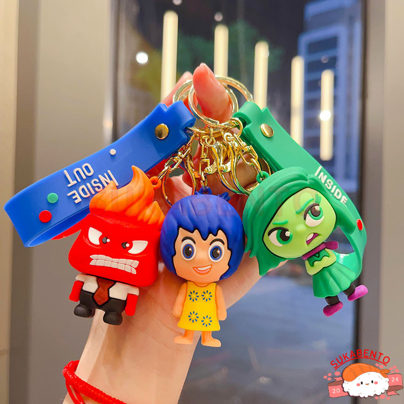 SBT Gantungan Kunci Inside Out Silikon TEBAL TAHAN LAMA / Ganci Motor Mobil Inside Out / Ganci  Tas 