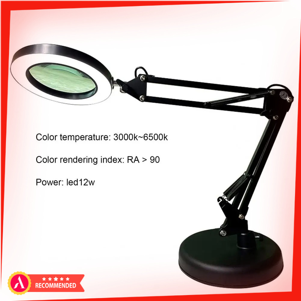 

SRATE Kaca Pembesar Multifungsi Magnifying Glass 10X LED Table Lamp - SR-65