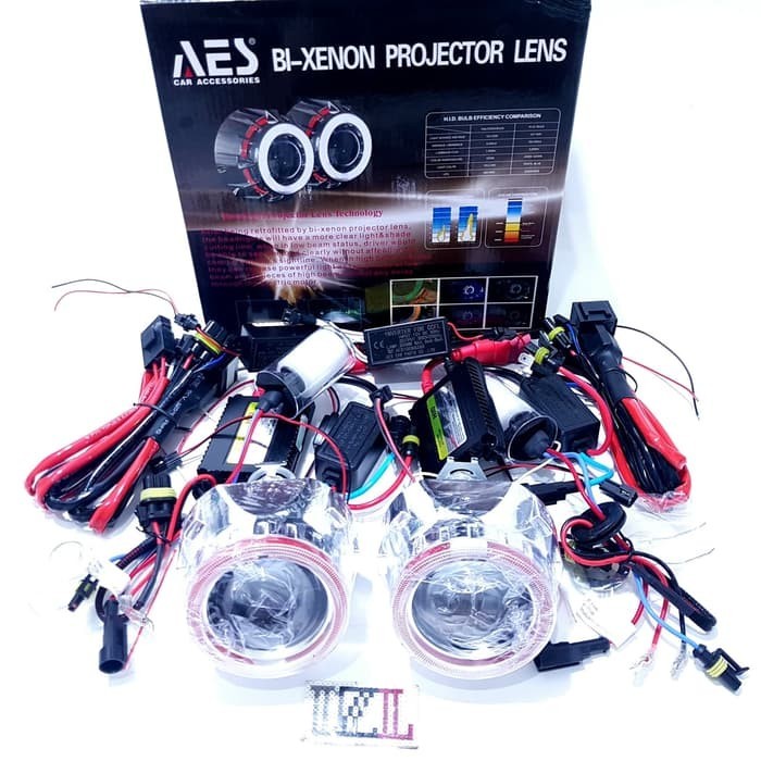 Lampu Utama HID PROJIE AES B1 Untuk motor aerox + vario + beat f1