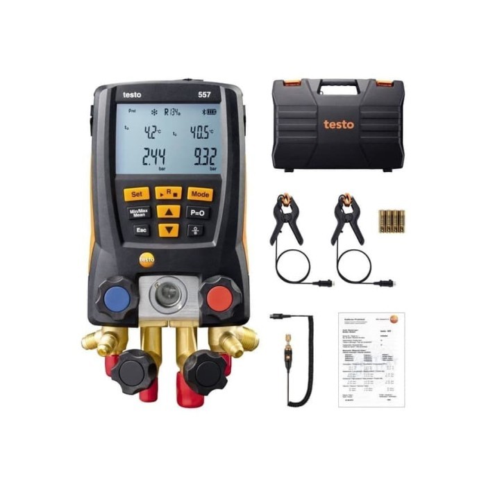 

Refrigeration 557 Digital Manifold Kit for Testo 0563 1557 with Clamp