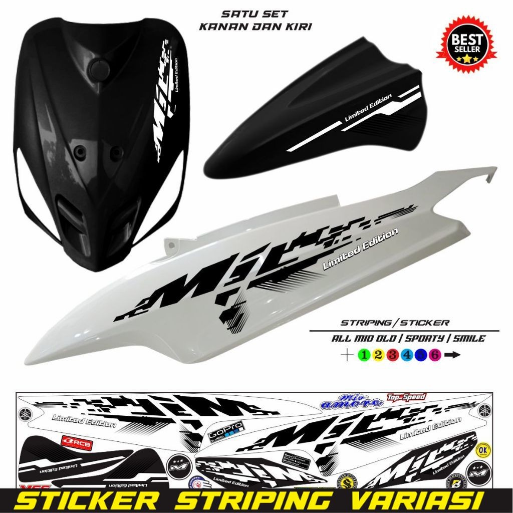 STRIPING MOTOR MIO OLD SPORTY / STIKER MIO OLD /MIO SMILE SPORTY STRIPING VARIASI VARIASI MOTOR