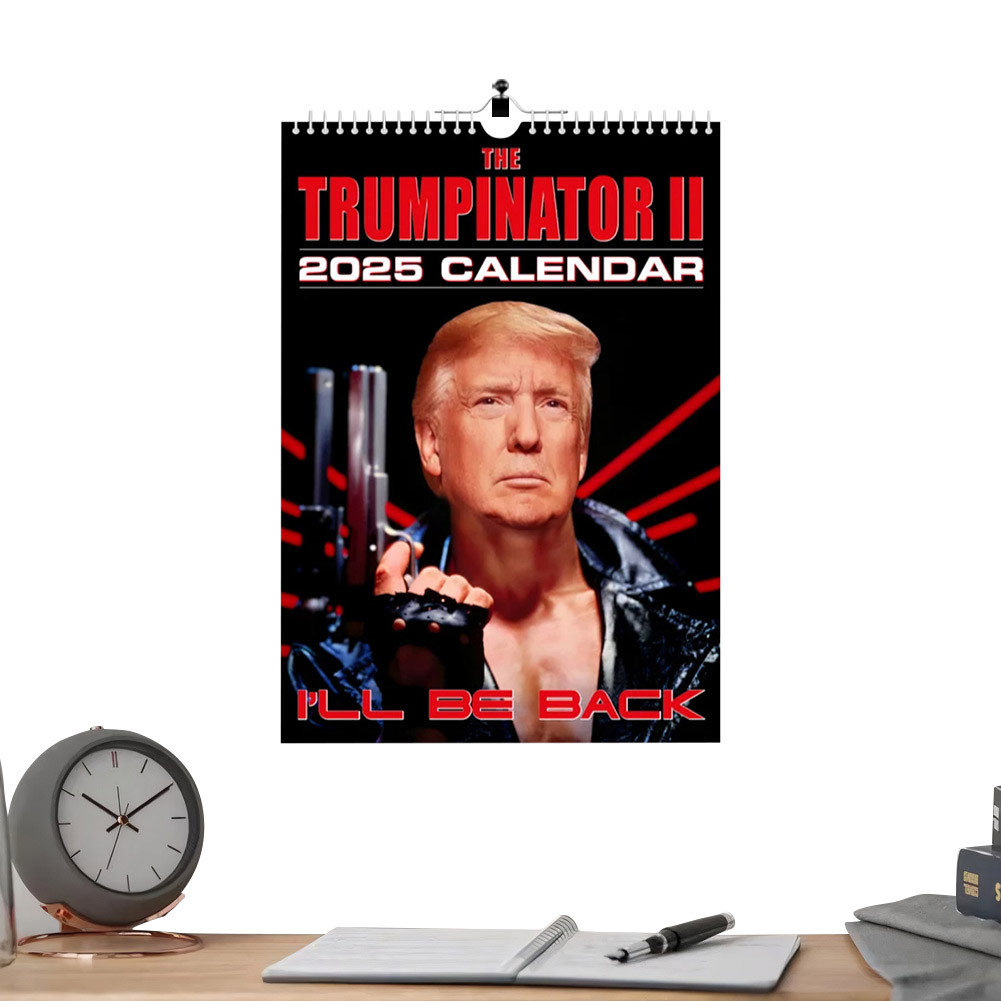 

Trump Calendar 2025 Tough Guy Donald Trump Hanging Calendar Funny Monthly Calendar for Home Office Gifts for Trump Supporters