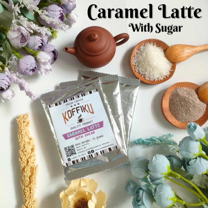 

KOFFIKU Kopi Instan CARAMEL LATTE WITH SUGAR 25 gr Enak Murah - Indokopistore