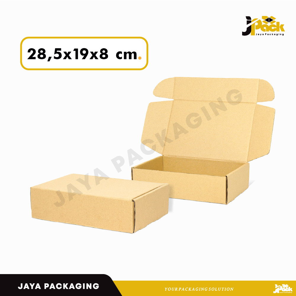 

Box 28,5x19x8 (KCI) Kotak/Kemasan/Kardus/Packaging/Hampers/Box/Slip/karduskemasan/MailerBox/Tinggi8