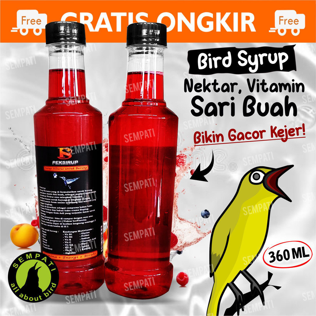 Sco SEMPATI Peksirup Nectar Sirup Nektar Pakan Minuman Burung Konin Sogon Ninja Kolibri Multivitamin