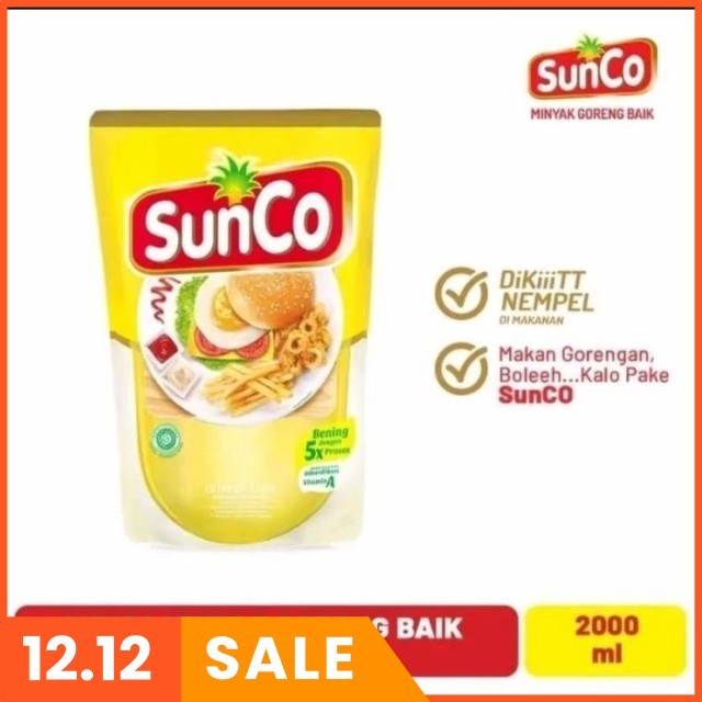 

minyak goreng sanco 2 liter kemasan refil minyak sanco 12.12 promo