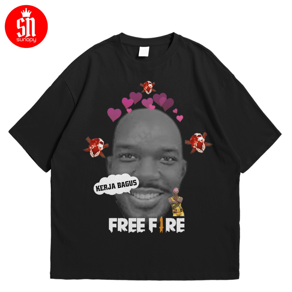 Kaos Botak Cs FF - Kaos Unisex Pria Wanita - Kaos Murah - Kaos Viral - Kaos Kata2 - Kaos Free Fire -