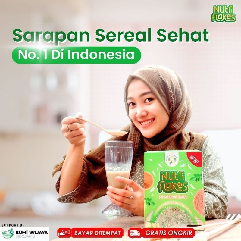 

Cereal Nutriflakes - Original Sereal Umbi Garut Solusi Atasi Asam Lambung Maag Kronis Gerd Suplemen Ampuh