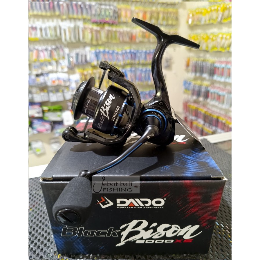 Reel Pancing Spinning Daido BLACK BISON 2000 3000 - Power Handle - 2000 BLUE