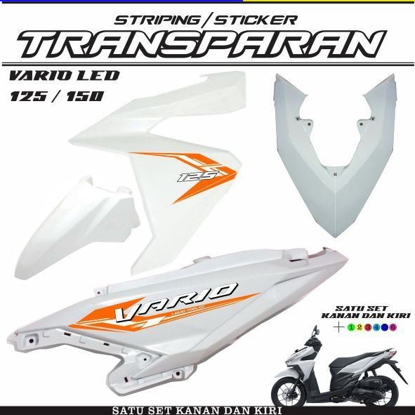 STRIPING VARIASI / COD/STICKER STRIPING TRANSPARAN VARIASI MOTOR HONDA VARIO LED OLD VARIASI TERBARU