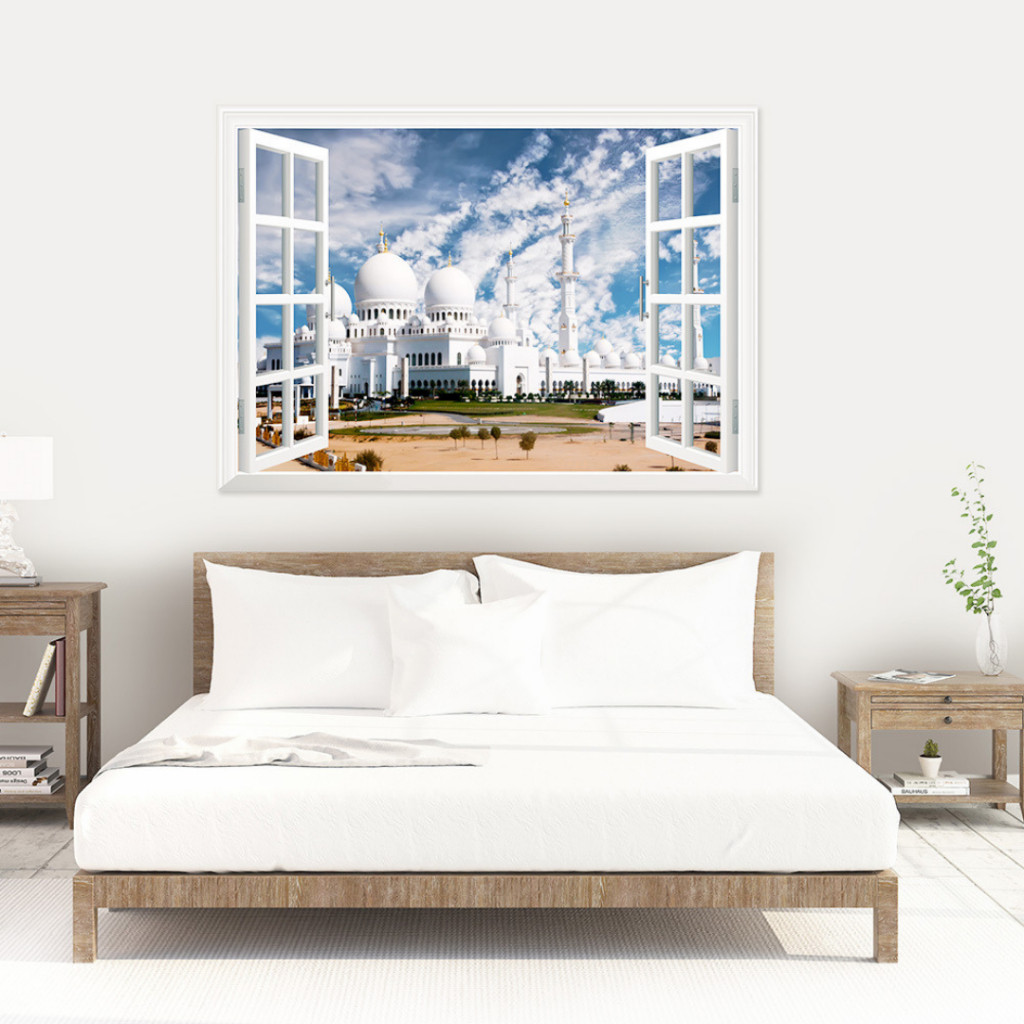 Hiasan Dinding Sticker Masjid Isi Bingkai - Harga/pc