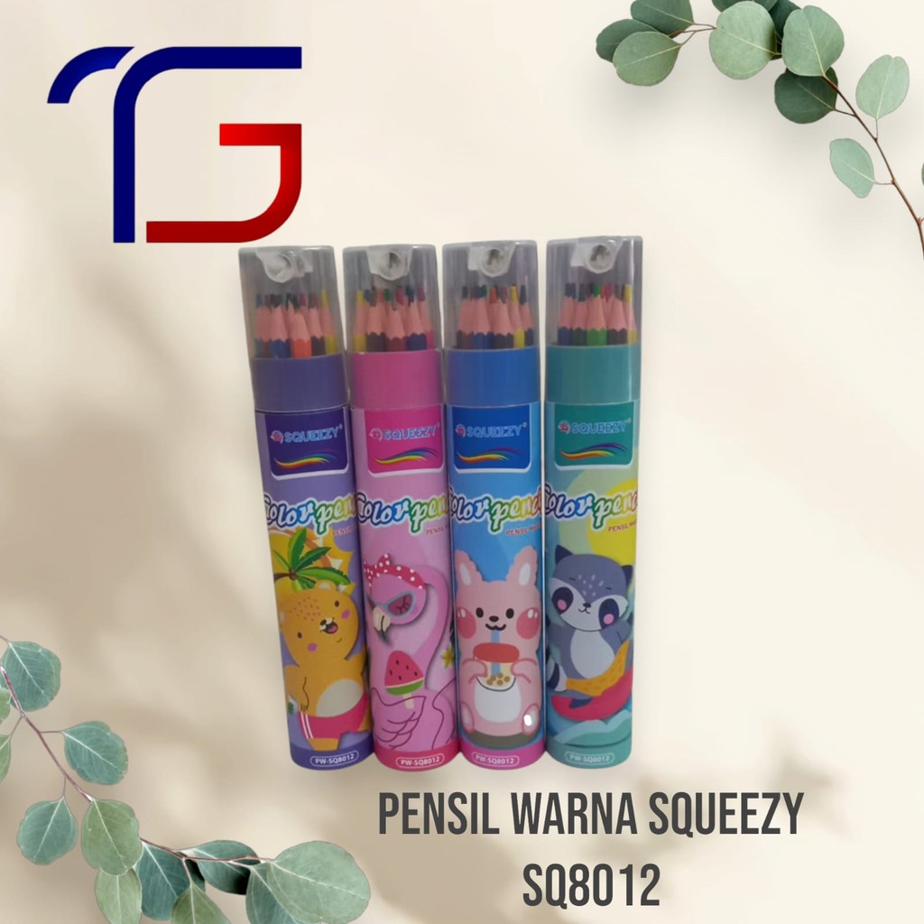 

Pensil Warna Squeezy Tabung 12 Warna SQ8012 Ergonomis