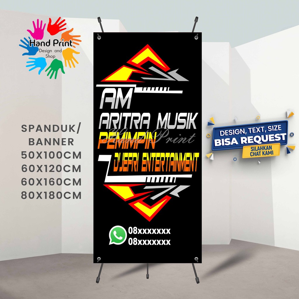 Cetak Spanduk Banner Audio Musik Entertainment MMT Spanduk Custom 60x160