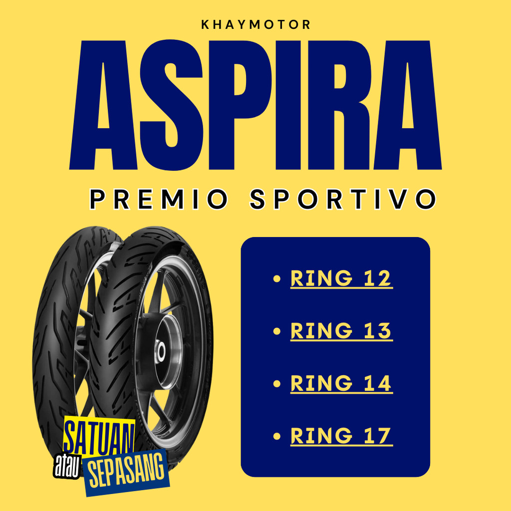 Paket Ban Motor YAMAHA NMAX ASPIRA PREMIO SPORTIVO 120/70-13 dan 150/70-13 Tubeless
