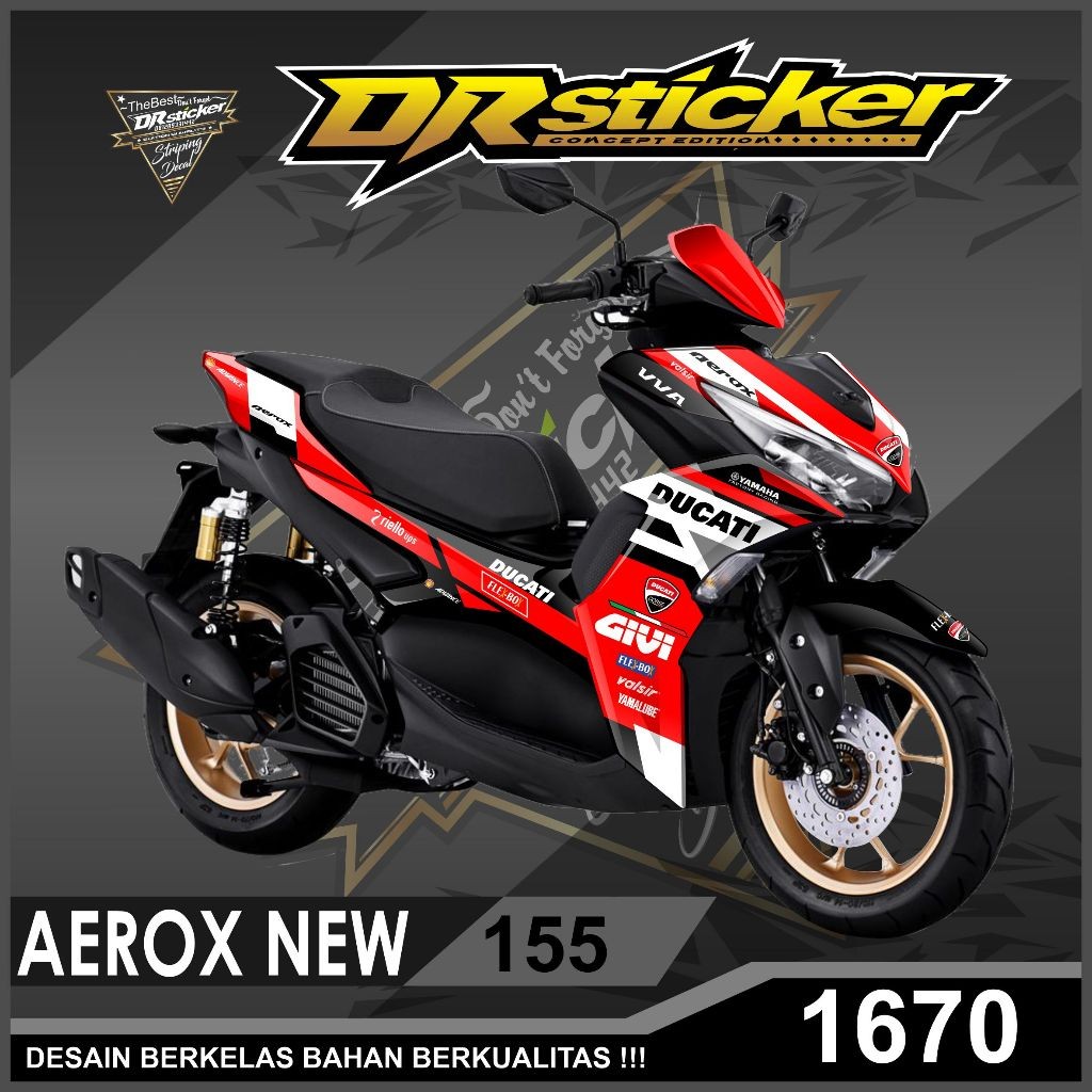 New Stiker Aerox 155 Decal Aerox 155/version ABS Desain Ducati MotoGp Racing