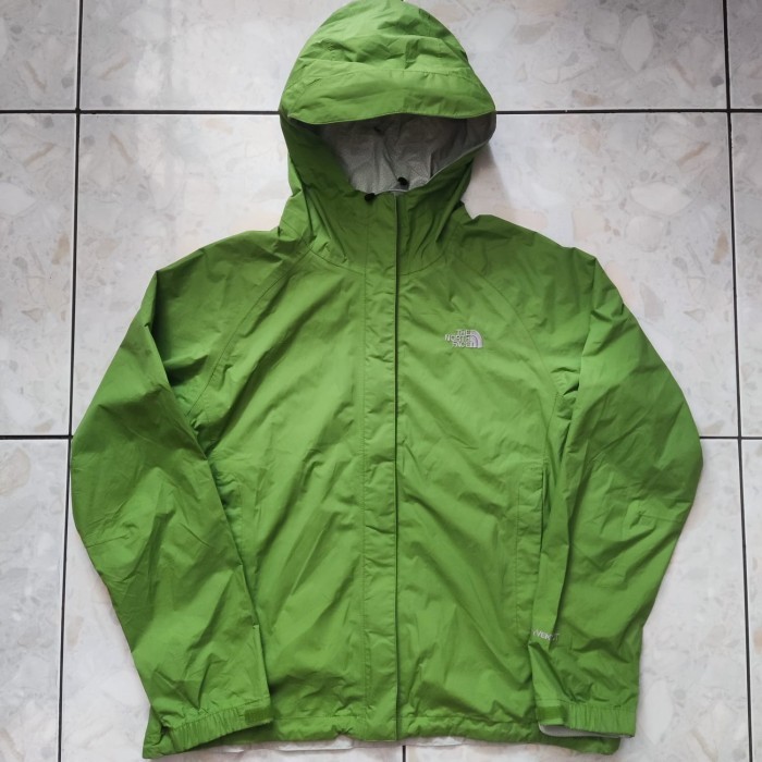 Jaket outdoor, blocktech, daun talas, hijau, gorpcore, waterproof, hyvent the north face TNF