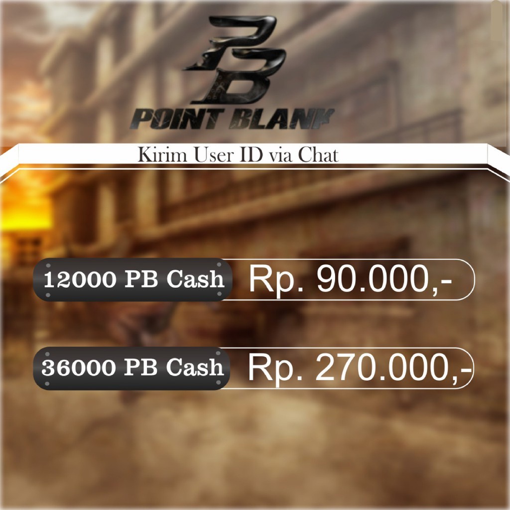 [PBC] TOP UP PB CASH POINT BLANK ZEPETO CEPAT MURAH TERMURAH VIA USER ID saja