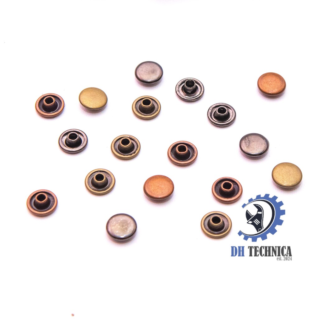 (12 PCS) Rivet Bapau 10 Mm - Rivet Celana Jeans