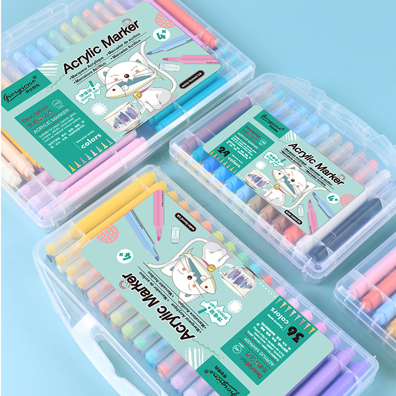 

Giorgione Acrylic Marker Warna Macaron yang Dapat Dicuci Pena Warna 12/24/36/48/60 Warna Spidol Akrilik Macarons