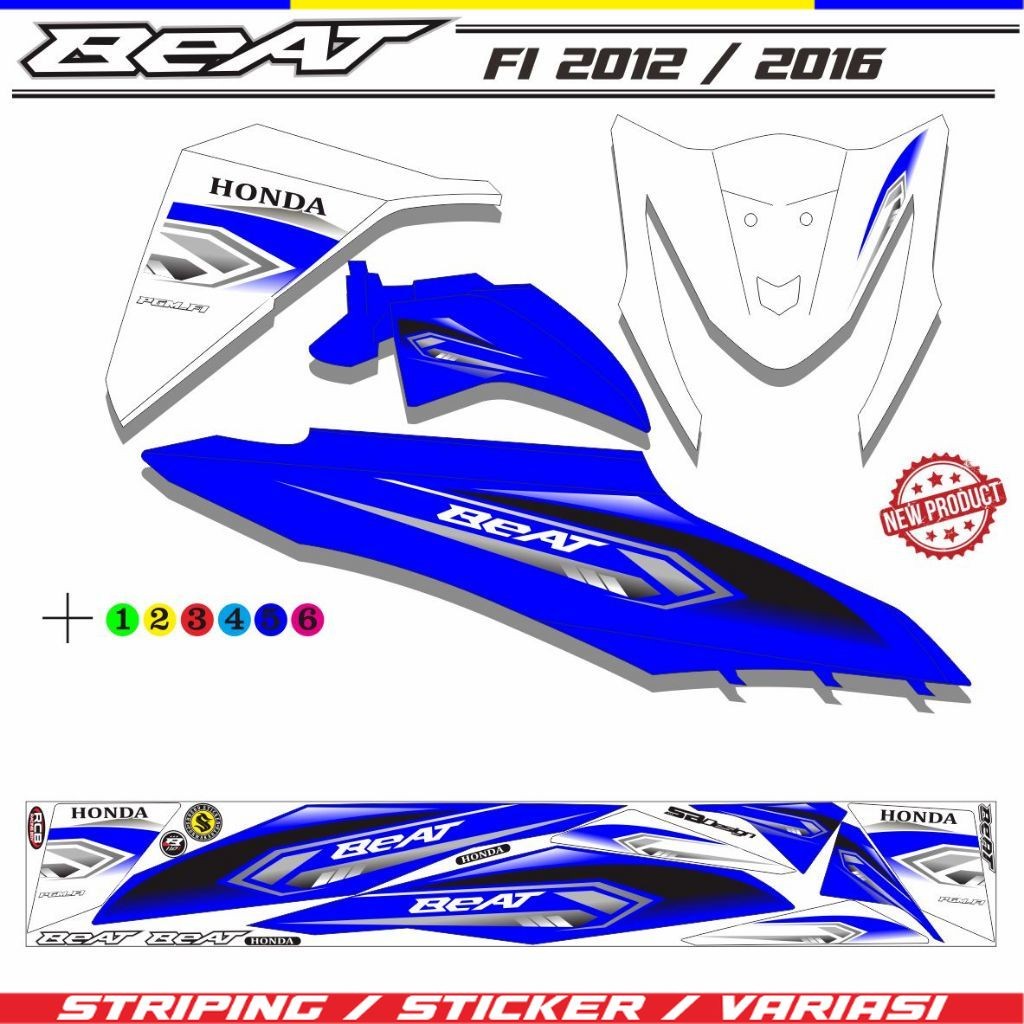 STIKER Honda BeAT VARIASI Motor F1 2012/2016 VARIASI KEREN