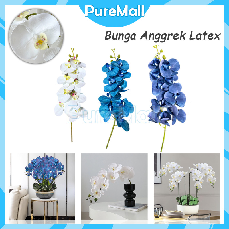 Bunga Anggrek Artificial Plastik Dekorasi / Bunga Anggrek Bulan Latex