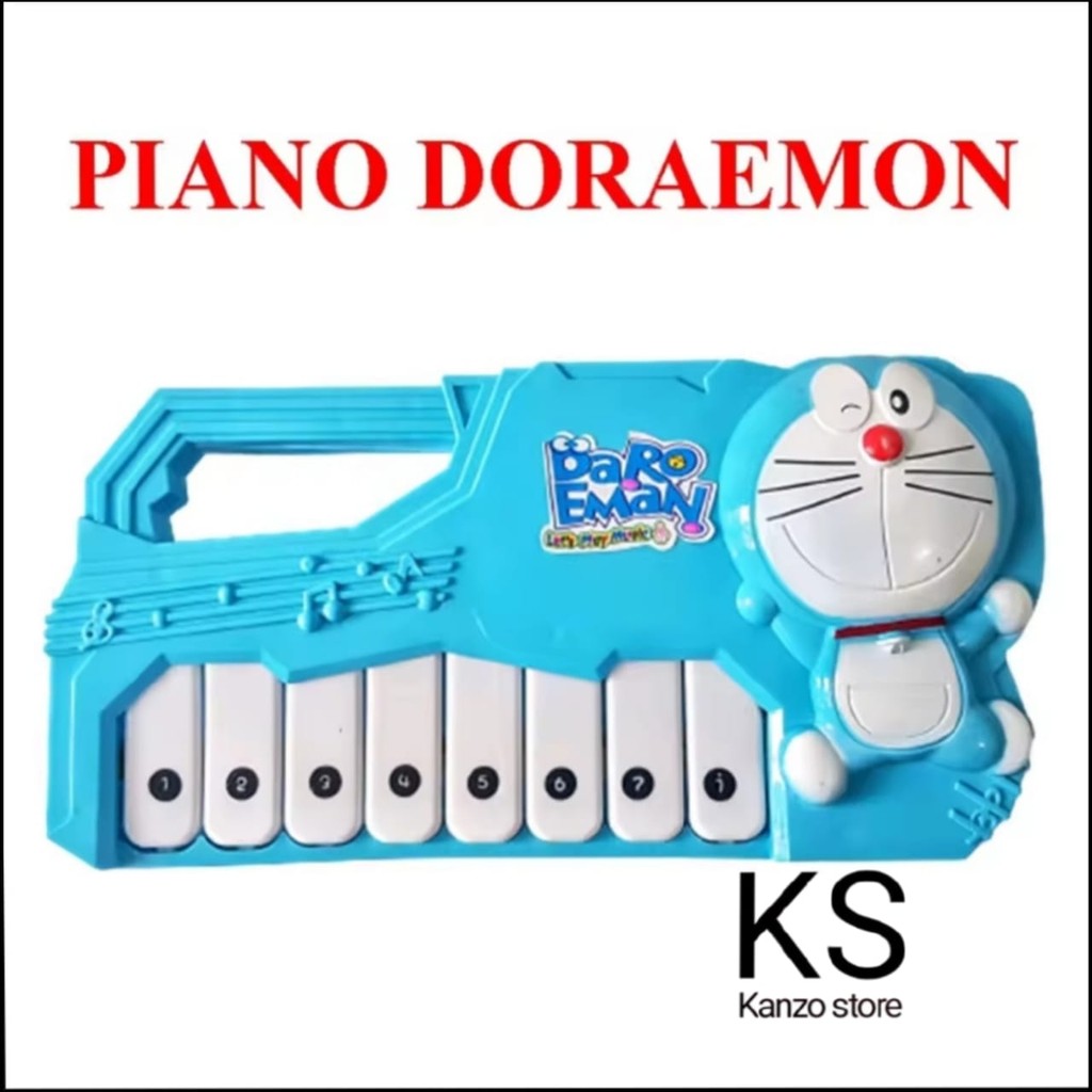 mainan anak alat musik piano Doraemon / musical organ / piano musik melody / keyboard musik