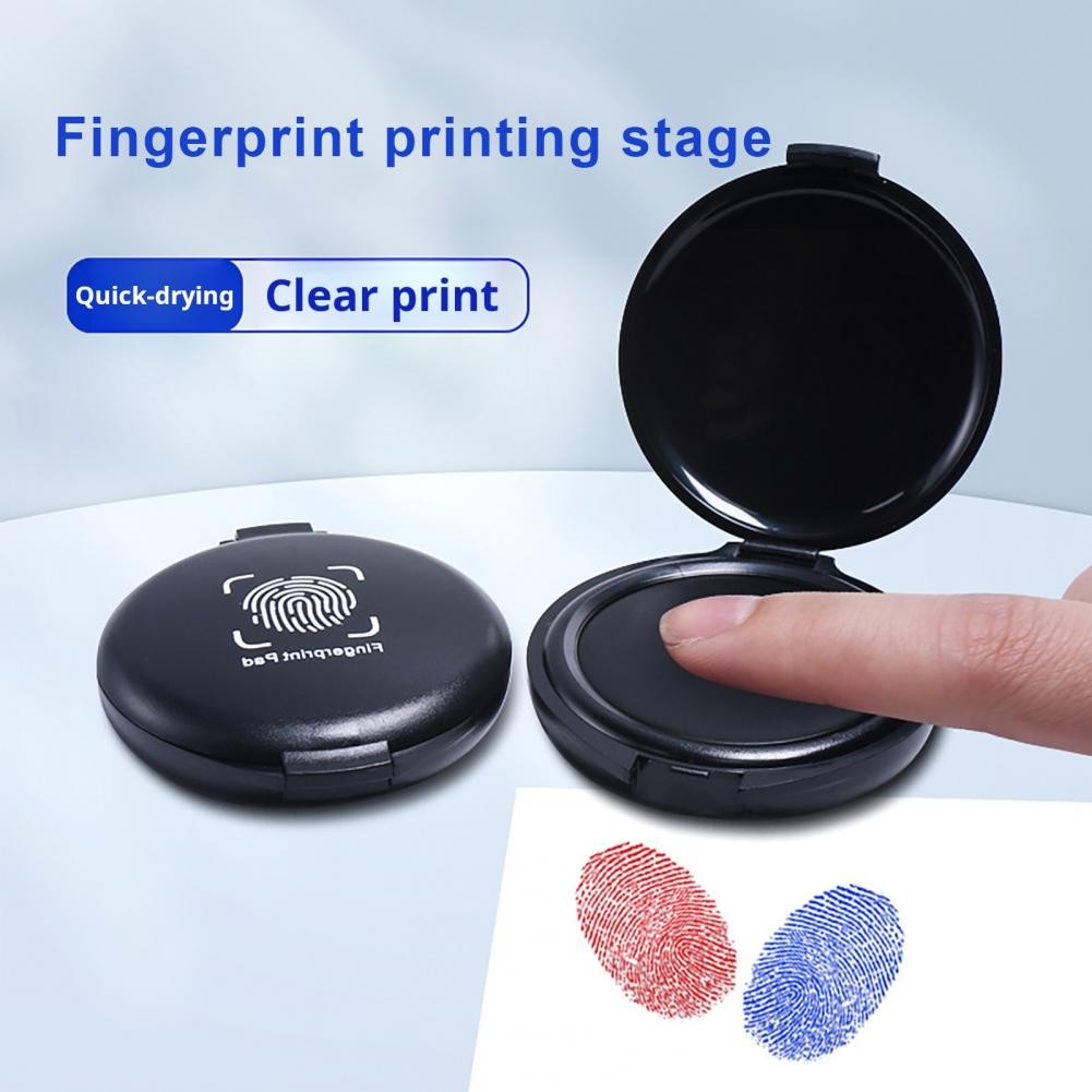 

Thumbprint Fingerprint Ink Pad Stamp Pad Waterproof Portable Identification Security Fingerprint Black Stamp Ink Pad For Office