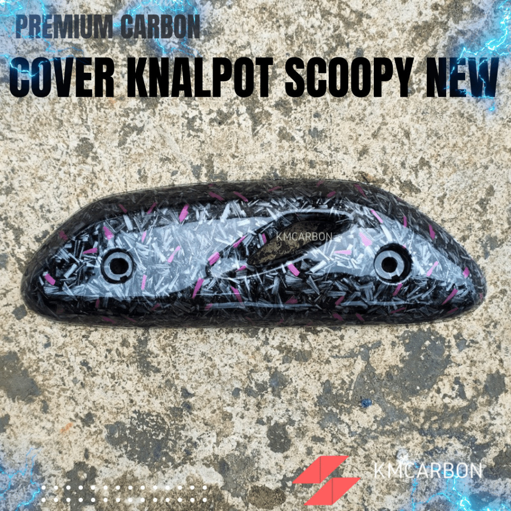 Tutup Cover Knalpot Scoopy New 2021 - 2024 carbon forged