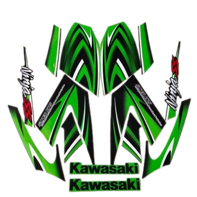 Stiker Striping Kawasaki NINJA SS 2011 Hijau Hitam List Stiker Standart NINJA SS 2011