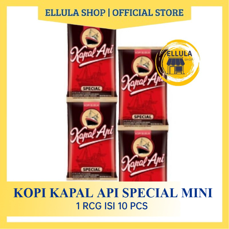 

ELLULA Shop - Kopi Kapal Api Mini Special Tanpa Gula ukuran 6gram Renceng (isi 10) [Renceng]