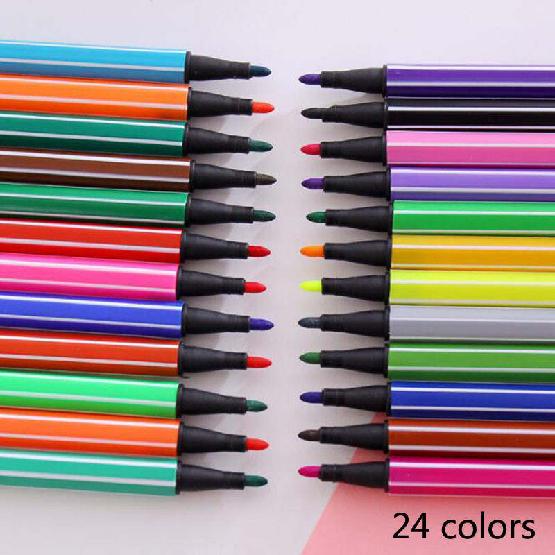 

Watercolor Pencils Chancellory Markers Children Painting Colour Non-Toxic Washable Pen Office School Supplies Korean Stationery