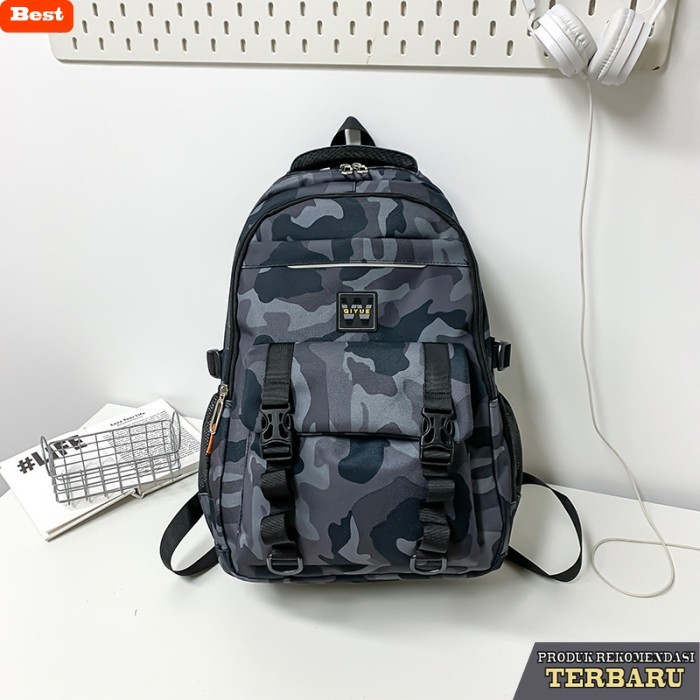 tas ransel pria murah berkualitas Tas Ransel Loreng Army Pria Wanita Backpack Laptop Besar Sekolah M