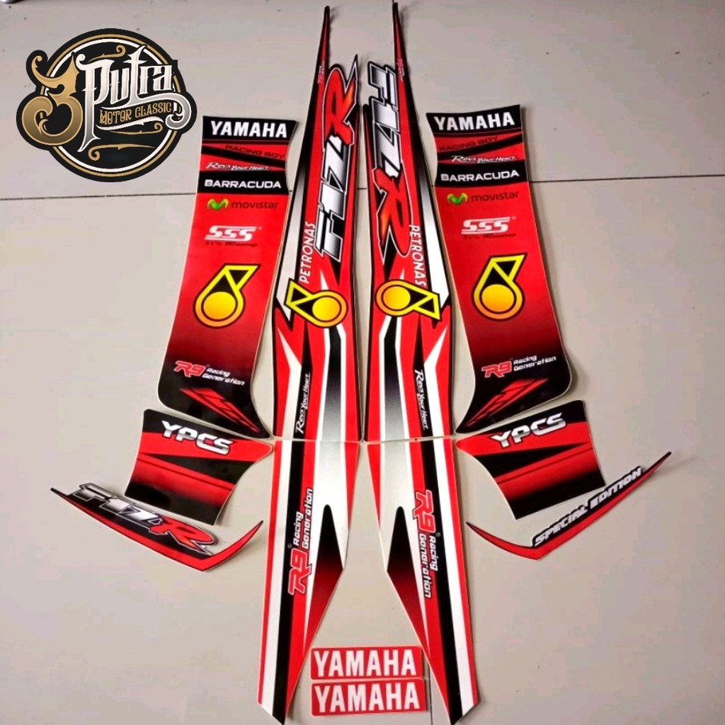 Striping Ori body Yamaha F1ZR Petronas Malaysia std stiker bawaan original bodi f1z r striping fiz r