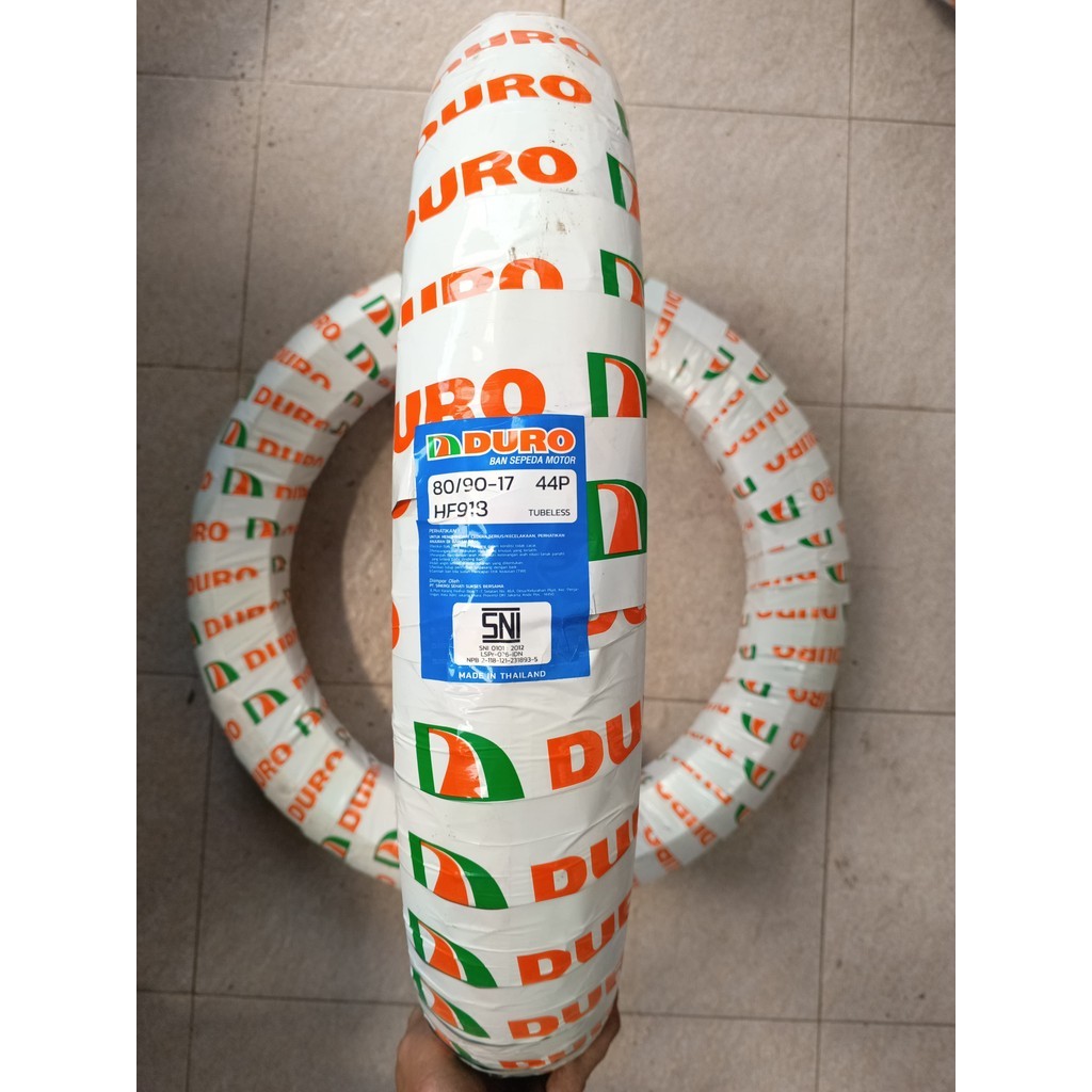 ( HF918 - RING 17 ) DURO BAN IMPORT THAI LOK Motor bebek ( 70 / 80 90 17 ) TUBELESS FREE PENTIL BARU