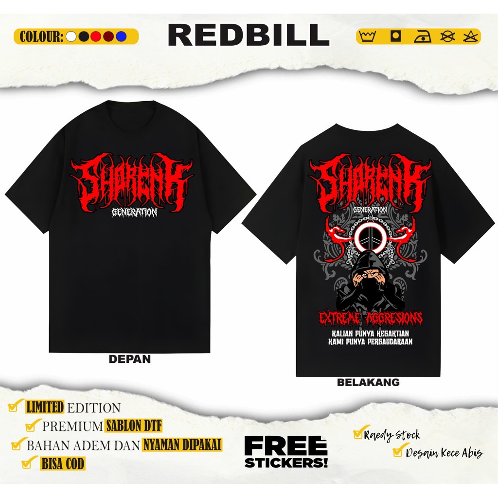 KAOS PSHT SHORENK MERAH | ATASAN | KAOS PSHT | KAOS DISTRO | MOTIF TERBARU SHORENK