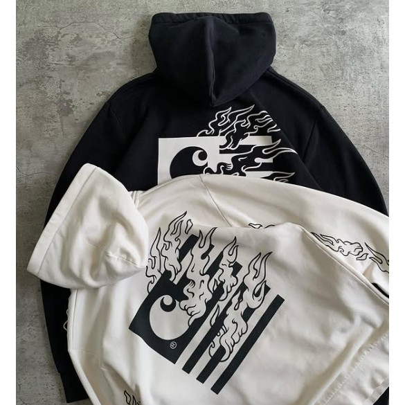 Hoodie State Flame Carharrrrts CH Mirror 1:1 - Unisex Pria Wanita Cowok Hoodie Terlaris - Produk Ung