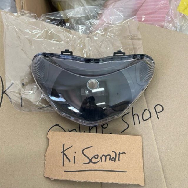 reflektor + kaca lampu depan yamaha mio new mio smile tahun 2008 - 2013 warna smoke bahan biled / pr