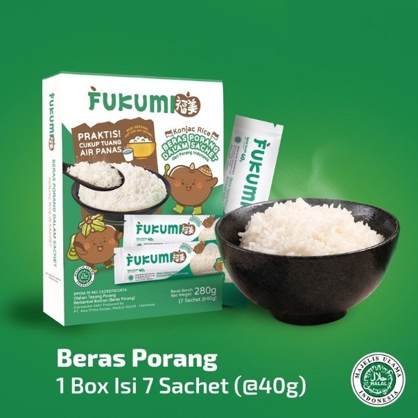 

Fukumi Beras Porang Box 280gr | Instant Konjac Rice - Mudah & Praktis