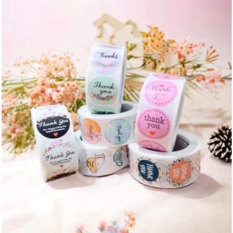 

STICKER UCAPAN THANKYOU TERIMA KASIH 1 ROLL 500PCS / STICKER THANK YOU / STICKER AMPLOP / STIKER TERIMA KASIH STIKER TERIMA KASIH 500PCS -- trufora