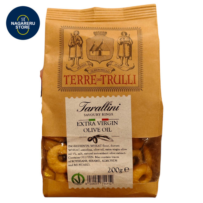 

Terre trulli tarallini savoury rings extra virgin olive oil 200gr
