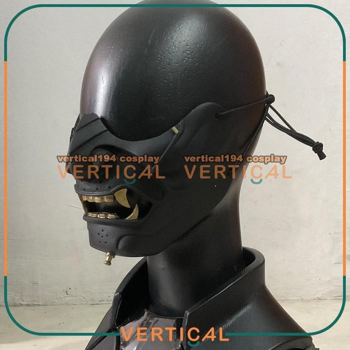 TerlarisCOSPLAY GHOST OF TSUSHIMA MASK TOPENG JIN SAKAI ONI JEPANG HANNYA MENPO JEPANG TECHWEAR DARK