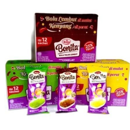 

ROMA BONITA BOLU TELUR LEMBUT 1 BOX ISI 12 PCS