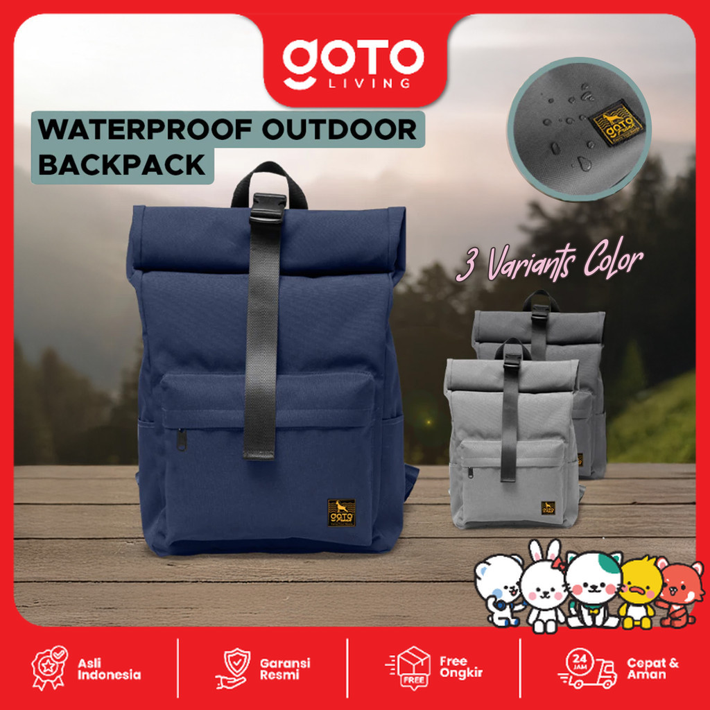 Goto Frank Backpack Tas Sekolah Kerja Ransel Kuliah Punggung Lipat