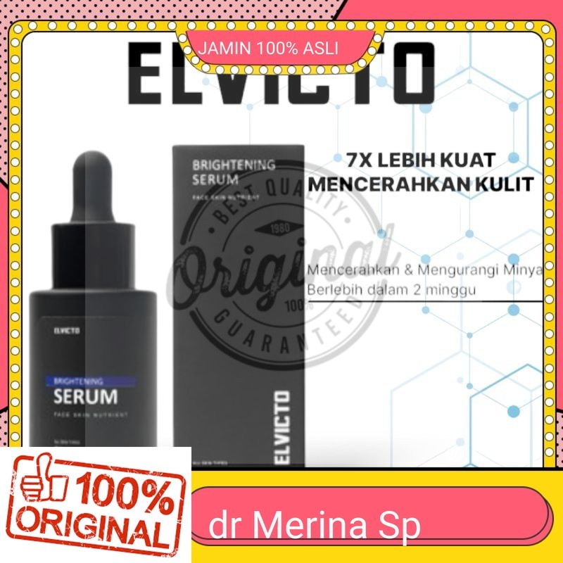 100% ASLI [ NEW ] ELVICTO BRIGHTENING SERUM | Serum Pria untuk Mencerahkan Wajah, Menghilangkan Flek