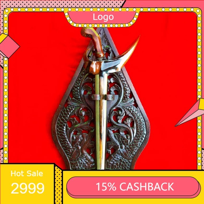 Blawong Tempel Dinding Keris Isi 1 Model Gunungan Wayang Ukir Naga LRS5