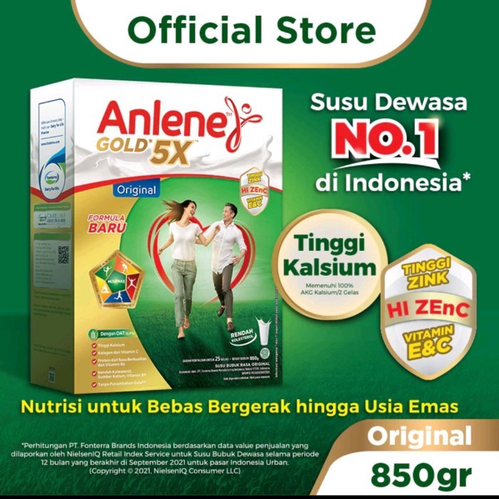 

[[PROMO]]BEST SELLER Anlene Gold Plus 5X Original 885 Gram 850Gram / Susu Lansia 900 Gram 6 - 850gr Original